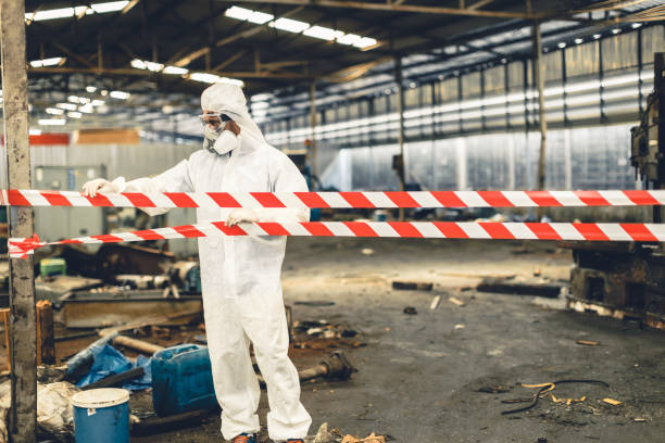 Professional Sewage Cleanup technician working in Fruitland, UT